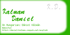 kalman daniel business card